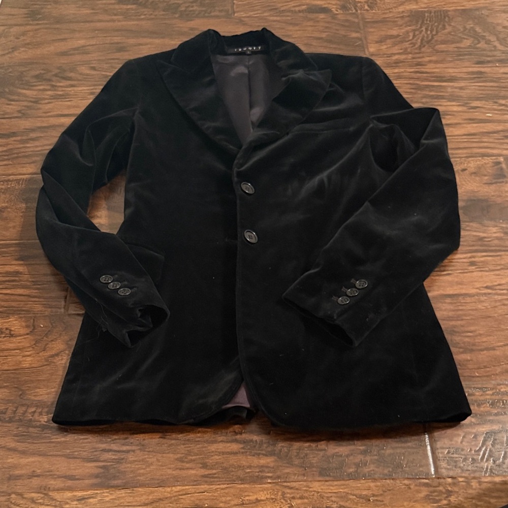 Theory Black Velvet Women's Blazer